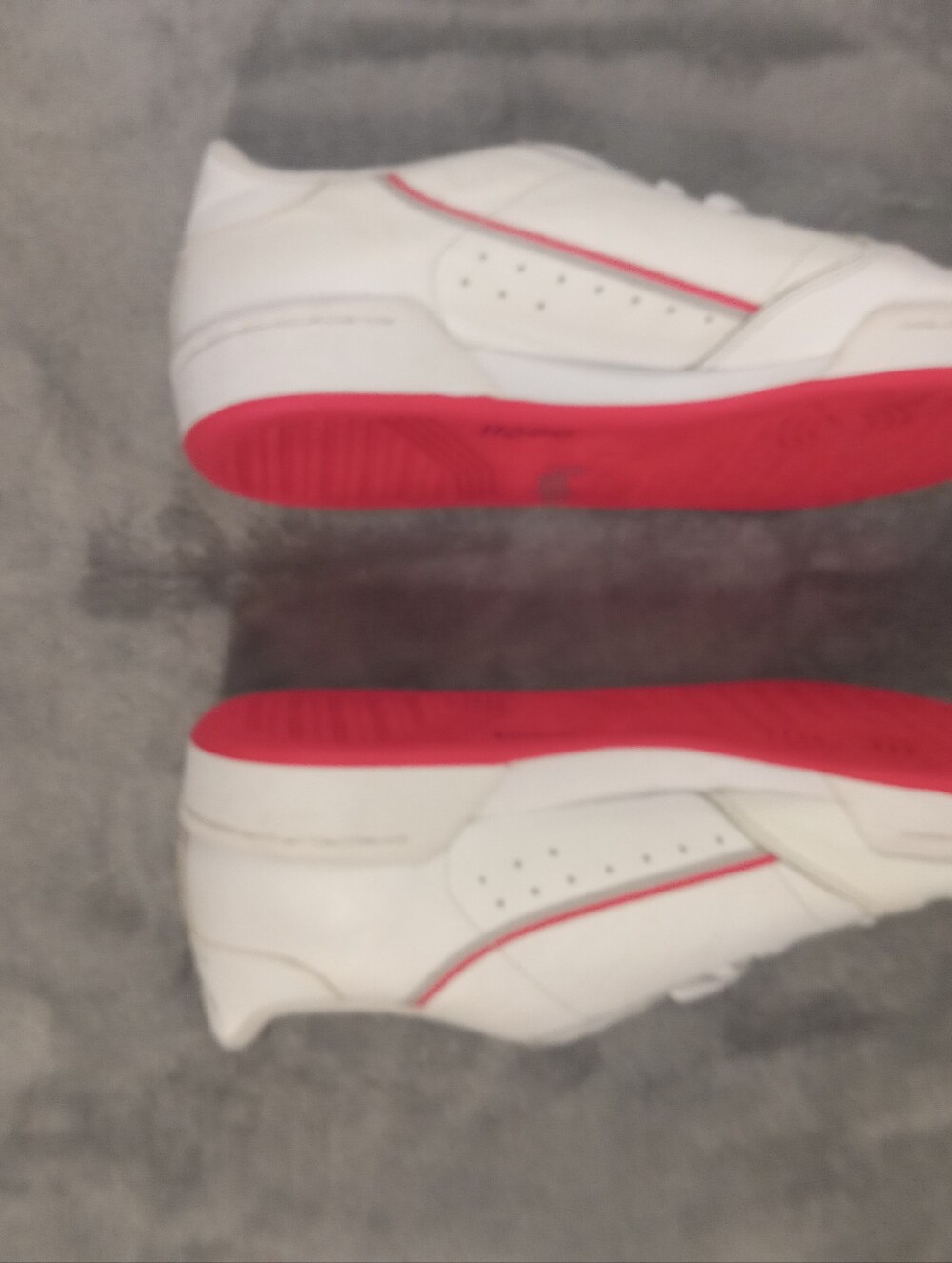 adidas Women's Continental 80 Off White Leather Sneakers with Pink Trim Size 9 - Picture 6 of 7